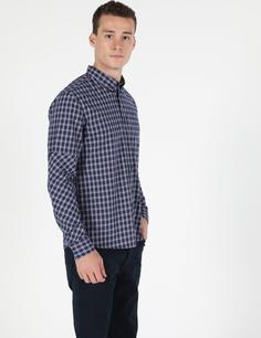 پیراهن آستین بلند لاجوردی مردانه کولینز کد:CL1049845