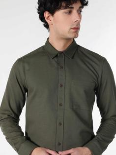پیراهن آستین بلند سبز مردانه کولینز کد:CL1061110