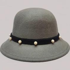 کلاه شهرزادی طوسی مدل دور مرواریدی کد 1798