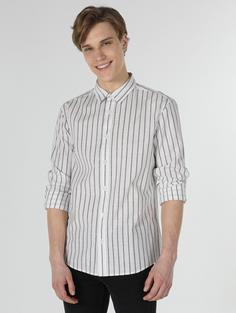پیراهن آستین بلند سفید مردانه کولینز کد:CL1053806