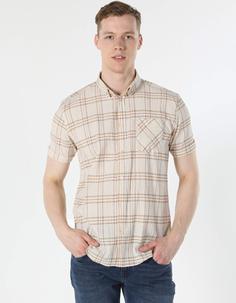 پیراهن آستین کوتاه بژ مردانه کولینز کد:CL1058052