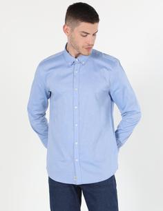 پیراهن آستین بلند آبی مردانه کولینز کد:CL1048576