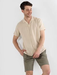 پیراهن آستین کوتاه بژ مردانه کولینز کد:CL1063633