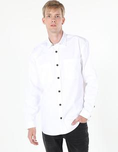 پیراهن آستین بلند سفید مردانه کولینز کد:CL1057508