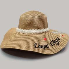 کلاه ساحلی رنگ شتری مرواریدی Chupa Chups لبه 12 سانتی کد 7671