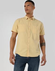 پیراهن آستین کوتاه زرد مردانه کولینز کد:CL1063641