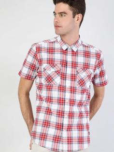 پیراهن آستین کوتاه قرمز مردانه کولینز کد:CL1043073