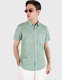 پیراهن آستین کوتاه سبز مردانه کولینز کد:CL1063641