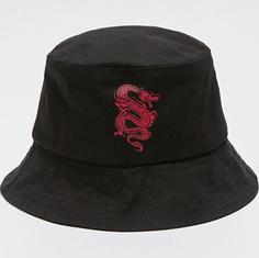خرید اینترنتی کلاه زنانه سیاه برند XSIDE S3J107Z8 ا Baskılı Kadın Bucket Şapka