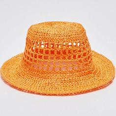 خرید اینترنتی کلاه زنانه نارنجی برند XSIDE S3AY00Z8 ا Delik Detaylı Kadın Hasır Bucket Şapka