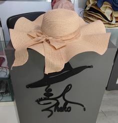 کلاه زنانه مدل حصیری دالبری پاپیونی رنگ کرم - سفید