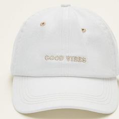 خرید اینترنتی کلاه کپ زنانه سفید استرادیواریوس 03815503 ا Good Vibes Şapka