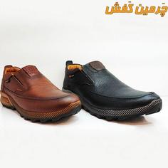 کفش تمام چرم مردانه مجلسی دایور زیره ترمو بدون بند کد 7321 ا leather men's shoes