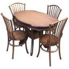 میز و صندلی ناهار خوری اسپرسان چوب مدل z10 - قهوه‌ای روشن براق