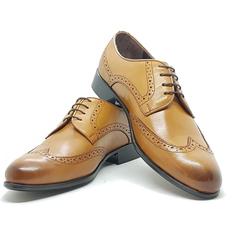 خرید اینترنتی کفش رسمی مردانه قهوه ای پیر کاردین neco000221 ا Taba Erkek Klasik Ayakkabı Bağcıklı