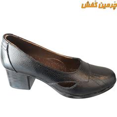 کفش چرم زنانه اداری پاشنه 2 سانت کد 6788
