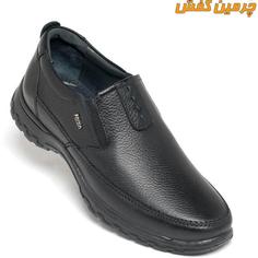 کفش چرم مردانه رسمی و مجلسی فرزین مدل سیام بدون بند کد 7512 ا Farzin Siam men's leather shoes without laces