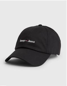 خرید اینترنتی کلاه کپ زنانه سیاه تامی هیلفیگر AW0AW14988 ا Delikli Metal Ayarlanabilir Arkalı Siyah Spor Şapka Aw0a