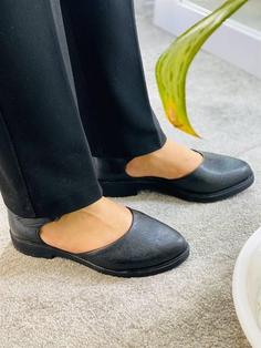 کفش چرم مجلسی زنانه مدل سوسن با ضمانت کیفیت و طبی سایز بندی ۳۷ تا ۴۰ رنگ مشکی ا کد ۳۰