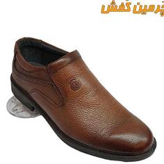 کفش تمام چرم مردانه اداری و رسمی رخشی زیره پی یو کد 7146 ا Men's natural leather shoes