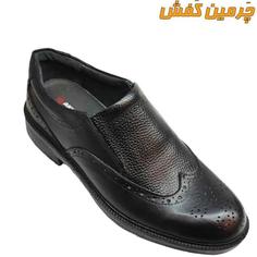 کفش تمام چرم رسمی و اداری مردانه هشترک زیره پی یو کد 7109 ا Natural men's leather shoes