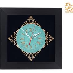 ساعت زیبای تزئینی معرق با چوب کیمیا طرح مجموعه ترنج کد TJ 019