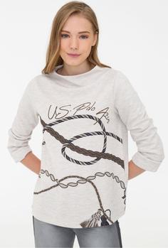 پلیور زنانه سفید برند us polo assn G082SZ082.000.1255841 ا Beyaz Kadın Sweatshirt