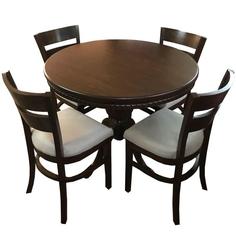 میز و صندلی ناهار خوری شرکت اسپرسان چوب مدل sm04 - قهوه ای تیره
