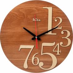 ساعت دیواری چوبی کیتا، مدل کلاسیک، کد CK 604-TC - (قطر 35 cm)