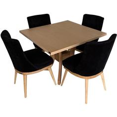 میز و صندلی ناهار خوری اسپرسان چوب کد Sm49