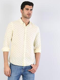 پیراهن آستین بلند زرد مردانه کولینز کد:CL1034287
