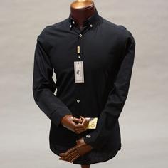 پیراهن مردانه پارچه لینن مشکی باربری (Burberry)