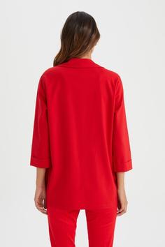 کت زنانه قرمز دیفاکتو Y7353AZ22HS ا Oversize Fit Blazer Ceket