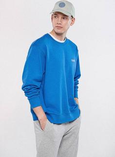 خرید اینترنتی پلیور مردانه آبی ماوی 0610704 ا Mavi Logo Baskılı Mavi Sweatshirt
