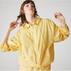 بارانی زنانه زرد لاکوست BF1295 ا L!VE Kadın Kapüşonlu Katlanabilir Sarı Yağmurluk
