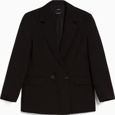 خرید اینترنتی کت زنانه سیاه برشکا 01213200 ا Feminen Kesim Regular Fit Klasik Kruvaze Blazer