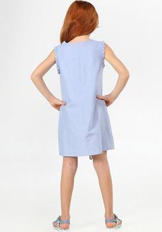 خرید اینترنتی پیراهن روزمره بچه گانه دخترانه آبی برند LupiaKids LCW-23SUM-057 ا Cute Mavi Kız Elbise