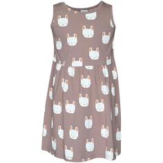 خرید اینترنتی پیراهن روزمره بچه گانه دخترانه نقره ای برند Lovetti 5757-127D0001 ا Sleepy Bunny Desen Kolsuz Elbise