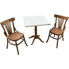 میز و صندلی ناهار خوری اسپرسان چوب کد Sm53 - قهوه‌ای روشن براق