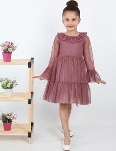 خرید اینترنتی پیراهن مجلسی بچه گانه دخترانه زرشکی برند LupiaKids LP-23SUM-002 ا Shine Bordo Kız Çocuk Elbise