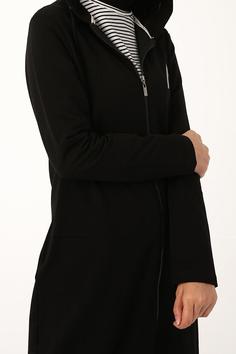 خرید اینترنتی سوییشرت زنانه سیاه برند ALLDAY 21OB93011AL0 ا Siyah Baskılı Kapüşonlu Hırka
