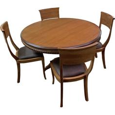 میز و صندلی ناهار خوری شرکت اسپرسان چوب کد Sm64 - قهوه‌ای روشن براق