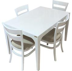 میز و صندلی ناهار خوری شرکت اسپرسان چوب کد Sm58 - سفید