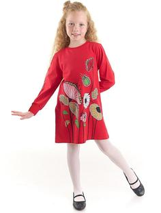 خرید اینترنتی پیراهن مجلسی بچه گانه دخترانه قرمز برند Mushi MS-22S1-026 ا Çiçekler Kız Çocuk Kırmızı Elbise