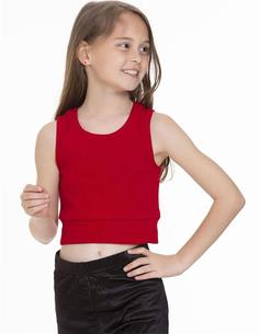 خرید اینترنتی زیر پیراهن بچه گانه دخترانه قرمز برند Myhanne S3L607Z4 ا Bisiklet Yaka Basic Kız Çocuk Atlet