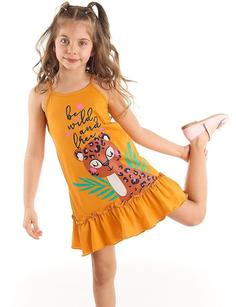 خرید اینترنتی پیراهن مجلسی بچه گانه دخترانه نارنجی برند Mushi MS-22Y2-024 ا Leo Kız Turuncu Elbise