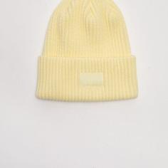 خرید اینترنتی کلاه زمستانی زنانه زرد السی وایکیکی W19160Z8 ا Etiket Baskılı Kadın Triko Bere