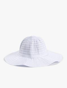 کلاه زنانه سفید کوتون 2SAK40046AA ا Bucket Şapka