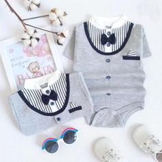 بادی آستین کوتاه یقه پاپیون پسرانه(ارسال رایگان)