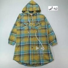 مانتو  دخترانه کمر کش آفاق جنس نخ وپلی استر قد 65 تا 70